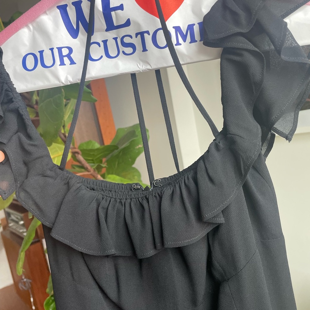 Reformation Black Ruffle Mini Dress - Picture 7 of 10